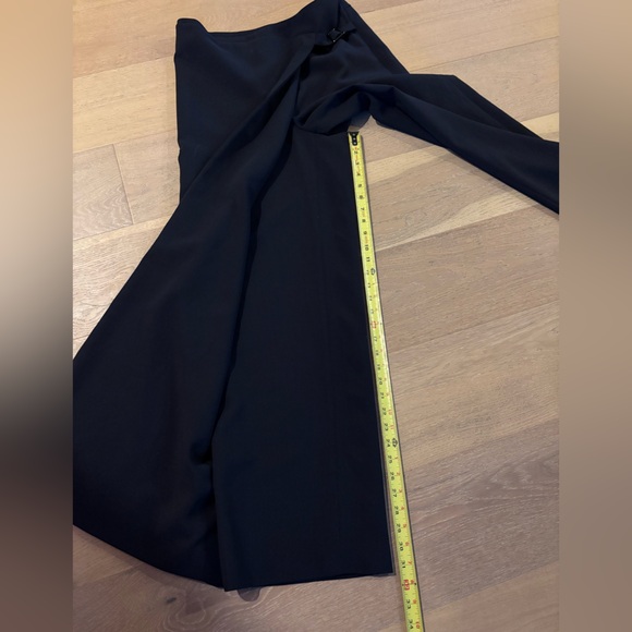 AKRIS Foss Wool Double Face Wide Leg Pants Apron Wrap Asymmetric Panel Trouser 8 - Picture 17 of 17